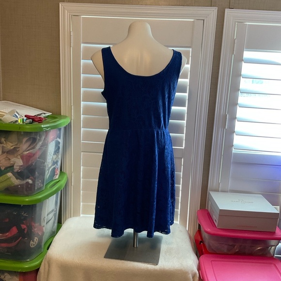 Metaphor Royal Blue Lace Mini Dress - Picture 4 of 9